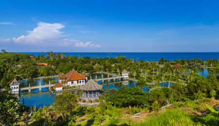 Water Palace Taman Ujung in Bali Island Indonesia - travel and architecture backgroundのeditorial素材