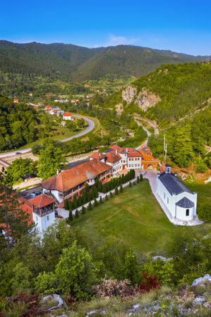 The medieval monastery Dobrun in Bosnia and Herzegovina - architecture travel backgroundの写真素材