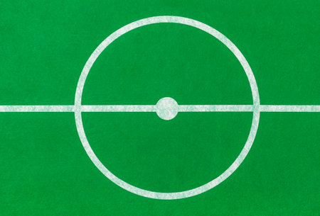 Toy football field - sport backgroundの写真素材