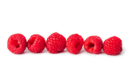 Raspberry isolated on white backgroundの写真素材