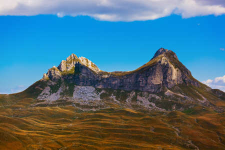 National mountains park Durmitor in Montenegro - nature travel backgroundのeditorial素材
