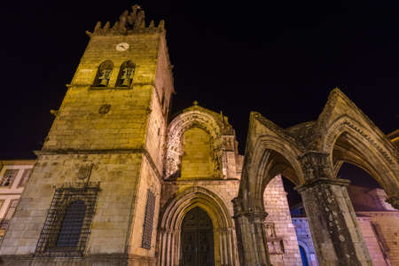 Cathedral in town Guimaraes - Portugal - architecture backgroundの写真素材