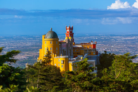 Pena Palace in Sintra - Portugal - architecture background