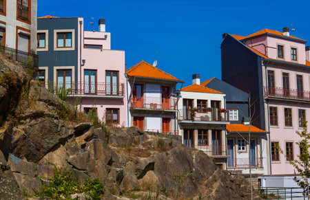 Porto old town in Portugal - architecture backgroundの写真素材