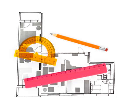 Apartment plan isolated on white background