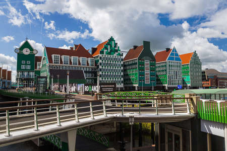 ZAANDAM NETHERLANDS - APRIL 23, 2017: Modern architecture on April 23, 2017 in Zaandam Netherlands.のeditorial素材