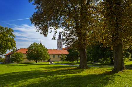 Krusedol Monastery in Fruska Gora - Serbia - architecture travel backgroundの写真素材