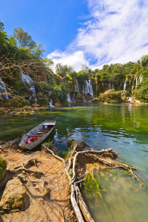 Kravice waterfall in Bosnia and Herzegovina - nature travel backgroundの写真素材