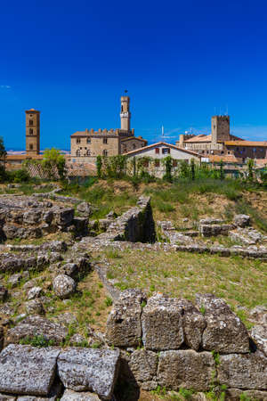 Volterra medieval town in Tuscany Italy - architecture backgroundの写真素材