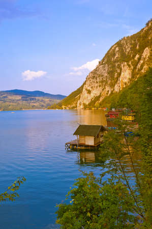 River Drina - national nature park in Serbia - travel backgroundの写真素材