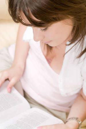 Beautiful woman with book