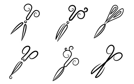 scissors. stylization. symbol.のイラスト素材