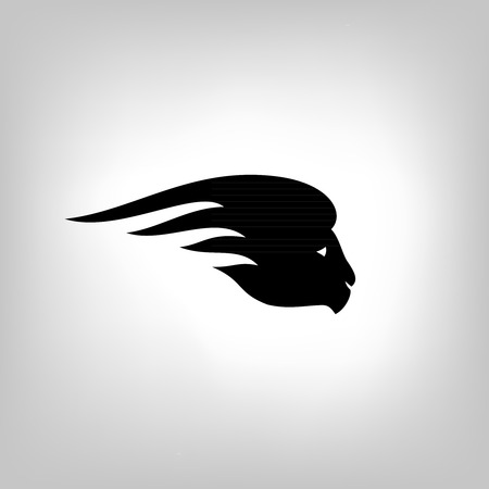 stylized lion head on light background - vector illustrationのイラスト素材