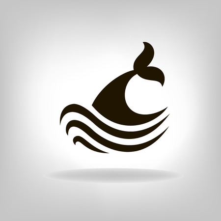 Vector illustration of a fish on a light backgroundのイラスト素材