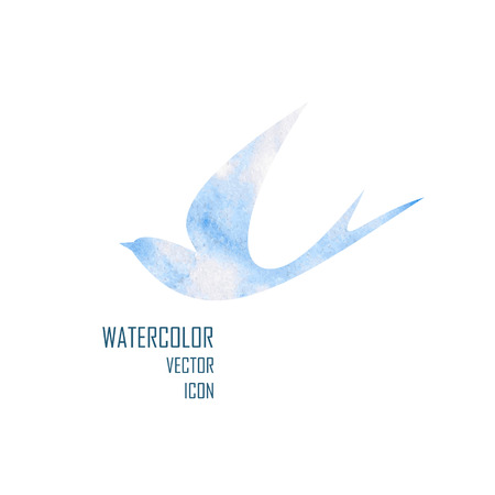 Stylized silhouette swallow on a light backgroundのイラスト素材