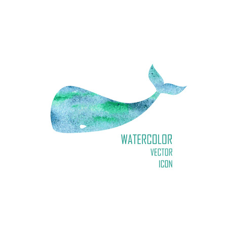 Vector image of a big whale. Whale logo.のイラスト素材