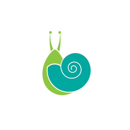 stylized silhouette of a snail on light backgroundのイラスト素材
