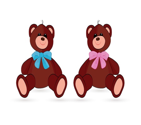 Teddy bear for baby boys and girlsのイラスト素材