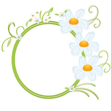 Frame with daisy beautiful illustration for yourのイラスト素材