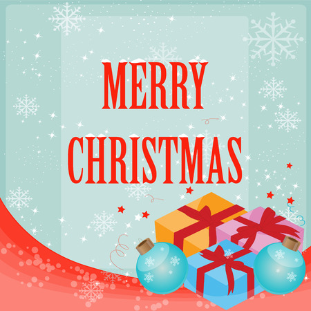 \"Merry Christmas\", Creative  greeting card design.  Vector illustrationのイラスト素材