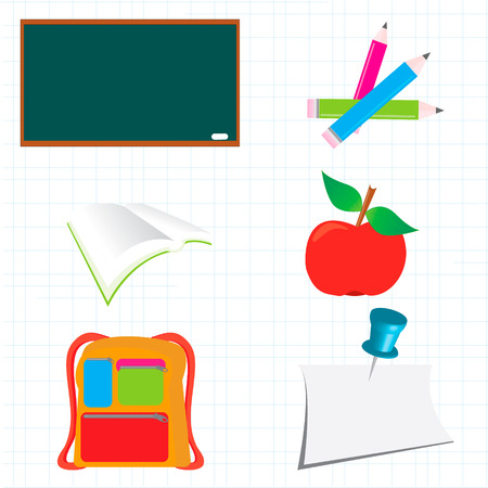 school icons setのイラスト素材