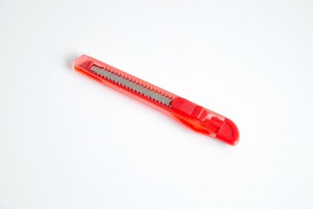 red cutter on white backgroundの写真素材