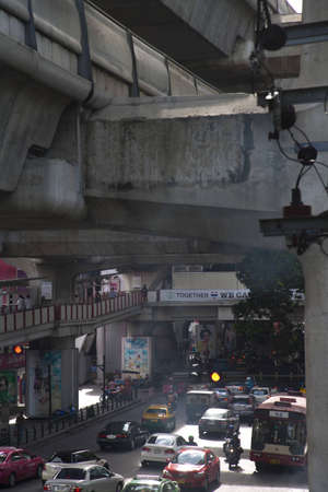 Traffic jam at siam bangkokのeditorial素材