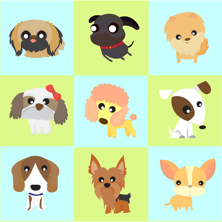 9 puppyのイラスト素材