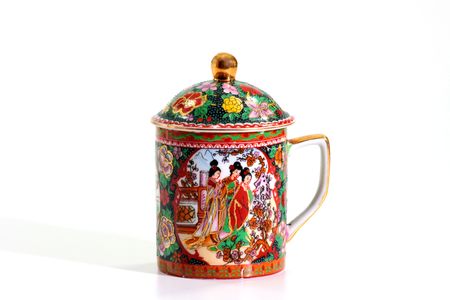 Mug cover from China on a white background.の写真素材