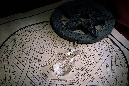 Attributes for a prophecy and a guessing with crystal.の写真素材