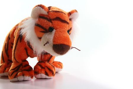 Soft toy a tiger - a symbol of 2010 on east calendar.の写真素材