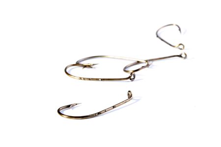 Set of hooks for fishing in the rivers, lakes and the seas.の写真素材