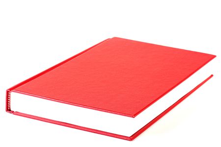 The red thick book for reading on a white background.の写真素材