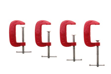 Clamp for workshops with the different size of a clip.の写真素材