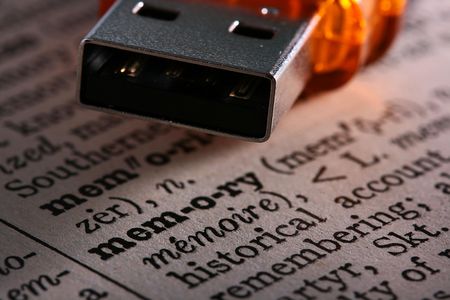 The word Memory is used with computer Chip memory.の写真素材