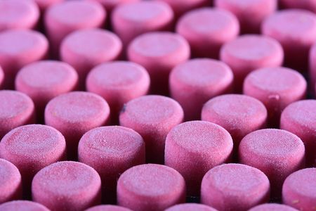 Pencils are turned to the chamber from outside eraser bands for removal of pencil inscriptions and drawings.の写真素材