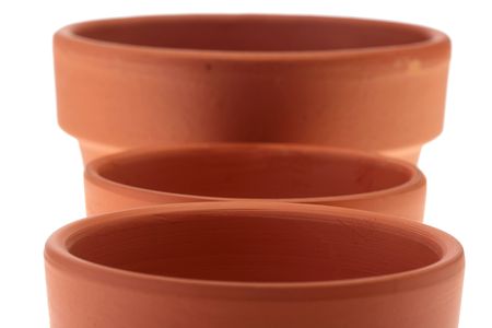 Ceramic pots for cultivation of plants in house conditions and for sprouts in agriculture.の写真素材