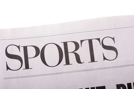 Word sports as heading heading in the newspaper.の写真素材