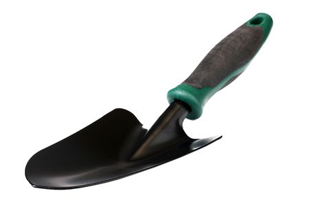 Scoop for work on a personal plot on a white background.の写真素材