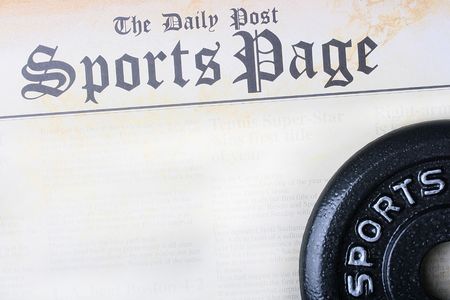 Sports page with a subject for athletic exercises.の写真素材