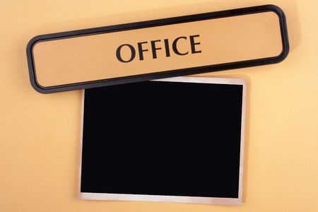 Subjects connected and illustrating office work.の写真素材