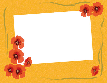 background with poppies and location for the text.のイラスト素材