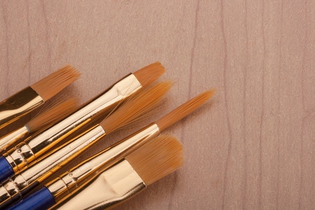 Set of brushes to paint, synthetic pile.
