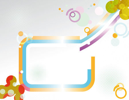 background with colored lines and circles.のイラスト素材