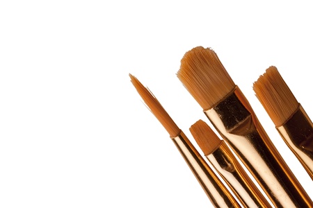 Set of brushes to paint, synthetic pile.
