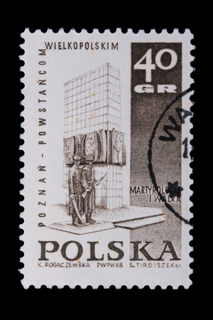 Poland - CIRCA 1968: A stamp is printed in Poland, Wielkopolskie, let out CIRCA in 1968.の写真素材