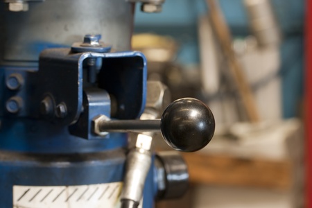 Switch pneumatic lifting device in the auto shop.の写真素材