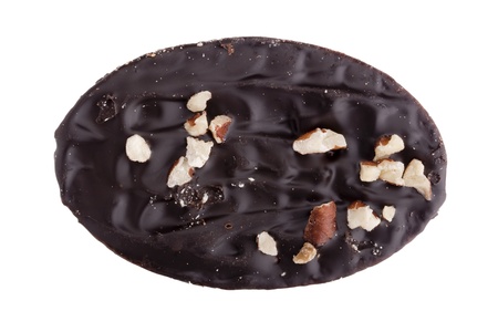 Biscuit dough with chocolate on a white background.の写真素材