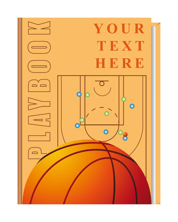 Vector cover of the book on the topic of basketball, can be implemented by a summary, playbook, etc.のイラスト素材