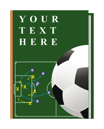 Vector cover of the book on the topic of fooball, can be implemented by a summary, playbook, etc.のイラスト素材